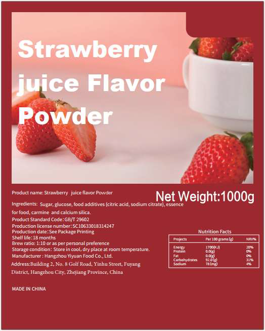 Strawberry Juice Flavor Powder